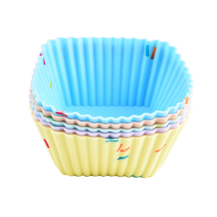 Style 6 Silicone Mini Cake Molds (30 Pack) -  For Cupcakes, Desserts (7x7x3.2cm).