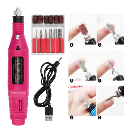 Complete Nail Art Manicure Kit - UV LED Lamp, Electric Drill, Brushes & Accessories.