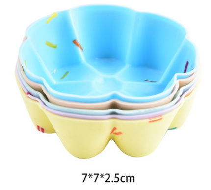 Style 8 Silicone Mini Cake Molds (30 Pack) -  For Cupcakes, Desserts (7x7x2.5cm).