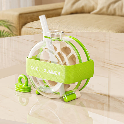 Green Portable Press-Release Ice Cube Maker Bottle - Makes 12 Cubes, Doubles as Bottle.