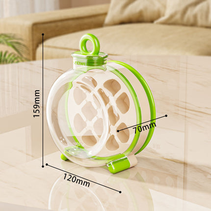 Green Portable Press-Release Ice Cube Maker Bottle - Makes 12 Cubes, Doubles as Bottle.