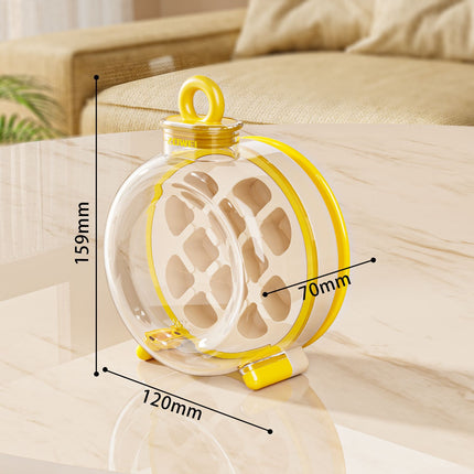 Yellow Portable Press-Release Ice Cube Maker Bottle - Makes 12 Cubes, Doubles as Bottle.