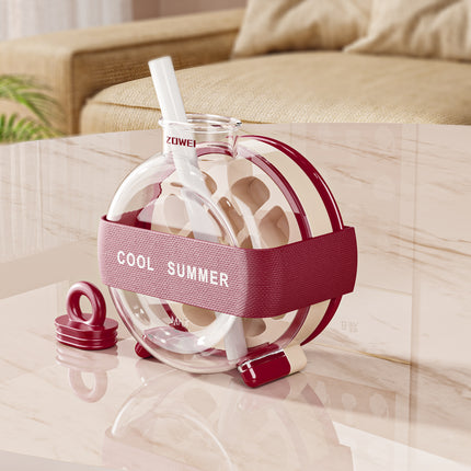 Red Portable Press-Release Ice Cube Maker Bottle - Makes 12 Cubes, Doubles as Bottle.