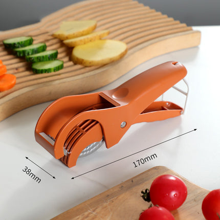 2 pcs Orange 5-Blade Fruit & Vegetable Slicer for Crinkle Cuts - Kitchen Gadget.