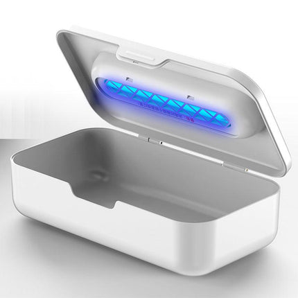 White 2-in-1 UV Sterilizer Box & Detachable Wand - For Phone, Jewelry, Masks.
