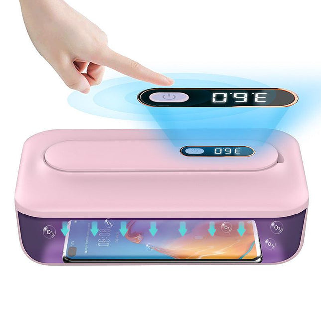 Pink 2-in-1 UV Sterilizer Box & Detachable Wand - For Phone, Jewelry, Masks.