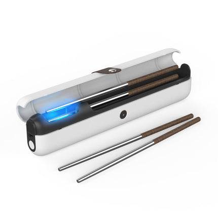 Travel UVC Toothbrush Sanitizer Box - Magnetic Closure, Rechargeable.
