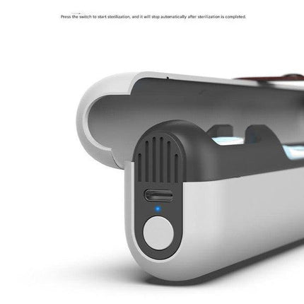 Travel UVC Toothbrush Sanitizer Box - Magnetic Closure, Rechargeable.