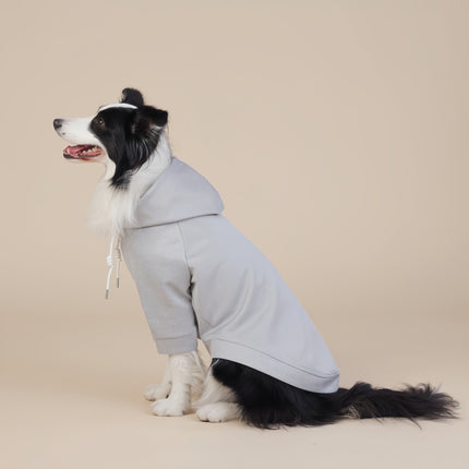 Grey Classic Dog Sweatshirt with Hood & Drawstrings - For Large Dogs (Size : 3XL).