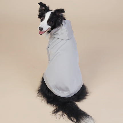 Grey Classic Dog Sweatshirt with Hood & Drawstrings - For Large Dogs (Size : 3XL).