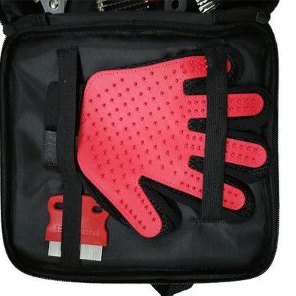 Dog & Cat Grooming Set - Multi-Tool Kit with Storage Case for Fur & Nail Care.