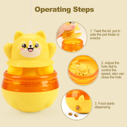 Pink 3-in-1 Interactive Cat Toy - Tumbler, Treat Dispenser, Track & Teaser Ball.