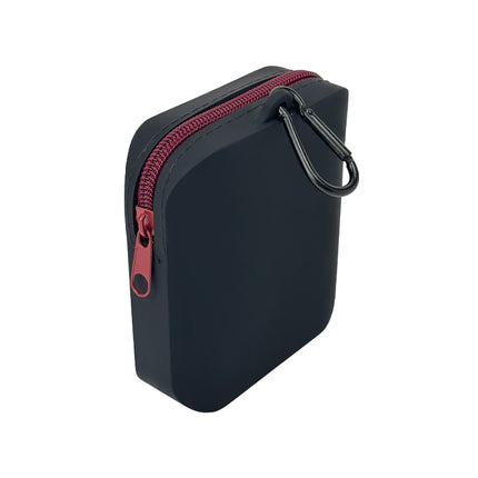 Black Silicone Dog Treat Pouch (Set of 2) - Waterproof, Portable for Training & Walks.