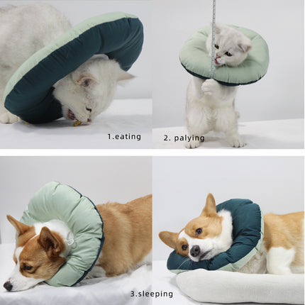 Yellow Adjustable Soft Elizabethan Collar for Pets - Comfortable Recovery Aid - S.