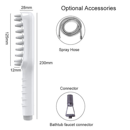 Handheld Pet Grooming Shower Sprayer - With Comb Teeth Hose & Adapters.