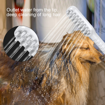 Handheld Pet Grooming Shower Sprayer - With Comb Teeth Hose & Adapters.