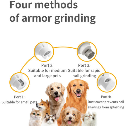 Black Professional Pet Nail Grinder Kit - LCD, LED, Laser, for Dogs & Cats.