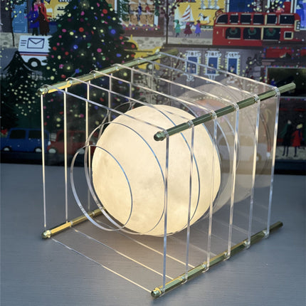 Minimalist Layered Acrylic Moon Lamp - USB Touch Dimmable (Transparent Moon Lamp).