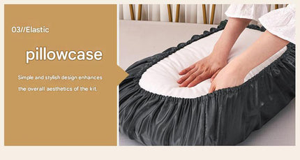 Red Satin Pillowcase Pair - Smooth for Hair & Skin, Elastic Fitted (46x70+16cm).