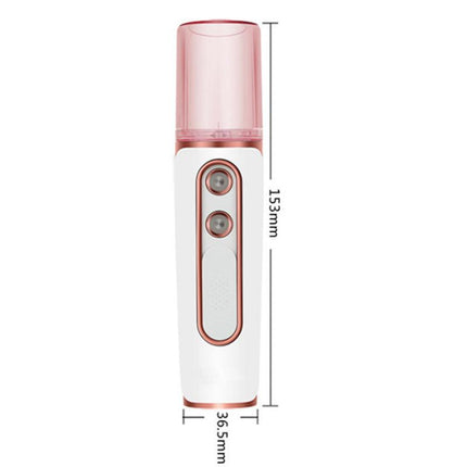 Blue Dual Nozzle Nano Facial Mister - USB Rechargeable Hydrating Spray.