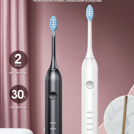 Advanced Sonic Toothbrush: 5 Cleaning Modes, 2-Min Timer, USB Fast Charge, Purple (4 brush heads + bracket + toothbrush box).