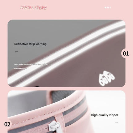 Red bean paste Adjustable Running Belt - Fits Large Phones, Reflective, Earphone Port.