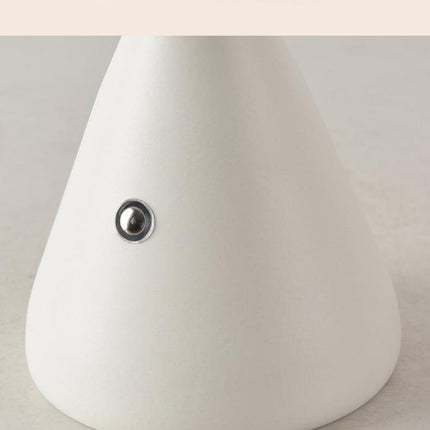 Gray Mushroom LED Table Lamp - Rechargeable, 3-Color Touch Dimmable, USB-C.