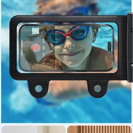 Blue 2-Pack Universal IPX8 Waterproof Phone Pouch with Lanyard - Touch Sensitive Case for Swimming & Outdoor Sports.