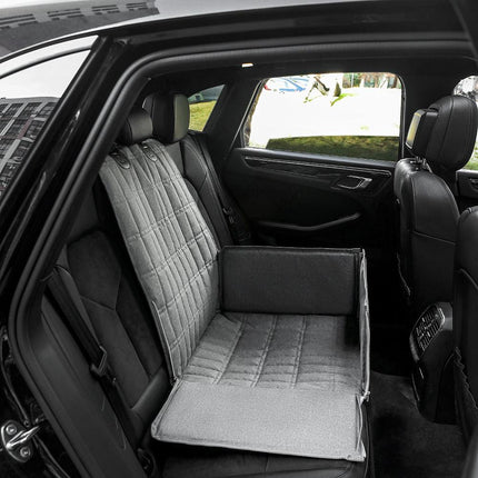 Black Waterproof Front Pet Car Seat Cover - Non-Slip Dog Booster Seat Protector Mat.