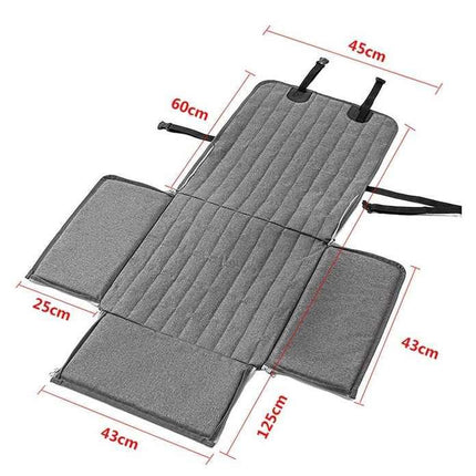 Black Waterproof Front Pet Car Seat Cover - Non-Slip Dog Booster Seat Protector Mat.