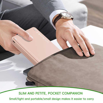 Green Ultra-Slim Foldable Bluetooth Keyboard - Portable Wireless Rechargeable Travel Keyboard for iOS Android Windows Devices.