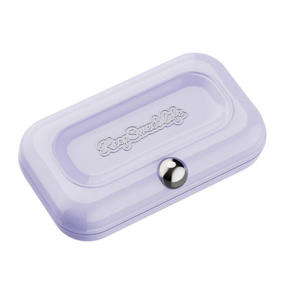 2 Sets Purple Portable 4-Piece Manicure Set - Compact Nail Grooming Kit with Stainless Steel Clippers, File & Stylish Case.