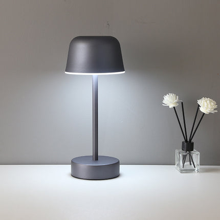 Yellow Modern Minimalist LED Table Lamp - Rechargeable Touch Control Desk Light.