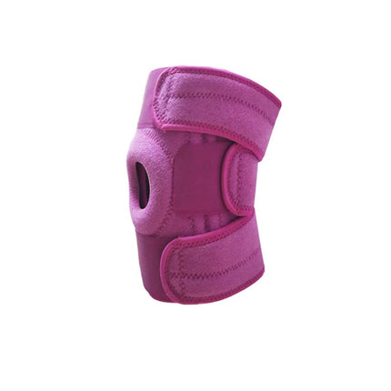Pink Adjustable Knee Brace Support (Pair) with Dual Spring Stabilizers & Patella Gel Pad - Non-Slip for Sports Running Hiking.