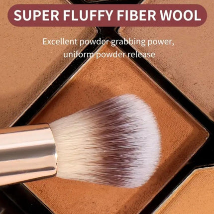 Pink and Glod Versatile 4pc Dual-Ended Makeup Brush Set - Soft Synthetic Bristles for Foundation Blush Contour Concealer.