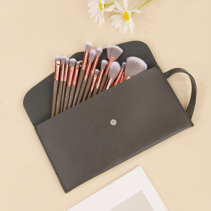 Brown and Glod Complete 20-Piece Makeup Brush Set with Travel Pouch - Professional Synthetic Face & Eye Brushes Kit.