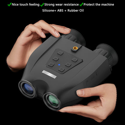 Black Professional HD Digital Night Vision Binoculars - 6X Optical Zoom, IR Illumination, Record 2.5K Video & 48MP Photos.