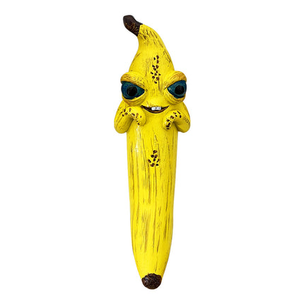 3 Pcs Style 3 Yellow Whimsical Magic Banana Monster Figurine - Quirky Resin Art Decor for Home & Party.