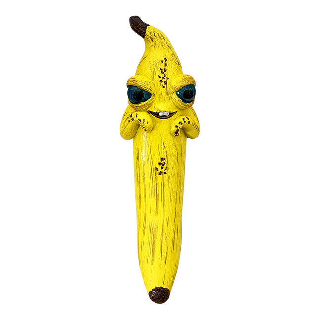 3 Pcs Style 3 Yellow Whimsical Magic Banana Monster Figurine - Quirky Resin Art Decor for Home & Party.