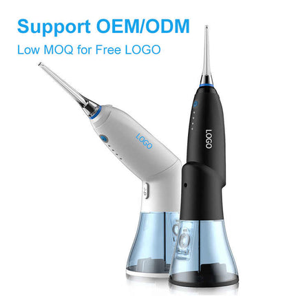 Black Advanced Portable Water Flosser - Rechargeable Oral Irrigator, IPX7 Waterproof, 4 Cleaning Modes for Deep Dental Care.