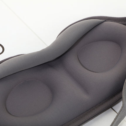 2 Pcs Grey 3D Contoured Eye Mask - Total Blackout, Pressure-Free Memory Foam, Skin-Friendly & Breathable for Deep Rest.
