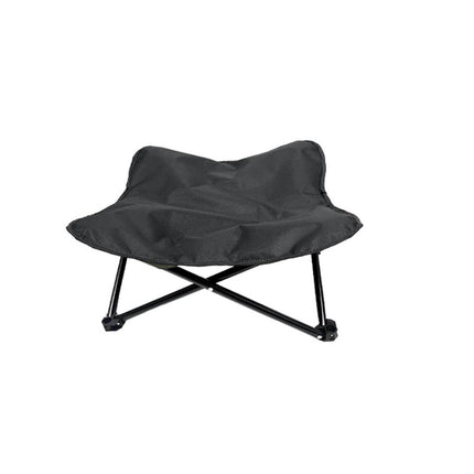 Black Elevated Comfort Pet Bed - Portable & Foldable Dog Cat Cot - Durable 600D Oxford Fabric, Washable Cover, All Seasons.