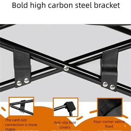 Black Elevated Comfort Pet Bed - Portable & Foldable Dog Cat Cot - Durable 600D Oxford Fabric, Washable Cover, All Seasons.