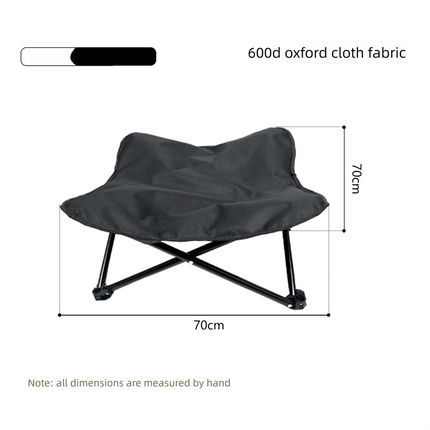 Black Elevated Comfort Pet Bed - Portable & Foldable Dog Cat Cot - Durable 600D Oxford Fabric, Washable Cover, All Seasons.