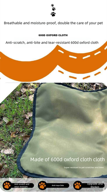 Green Elevated Comfort Pet Bed - Portable & Foldable Dog Cat Cot - Durable 600D Oxford Fabric, Washable Cover, All Seasons.