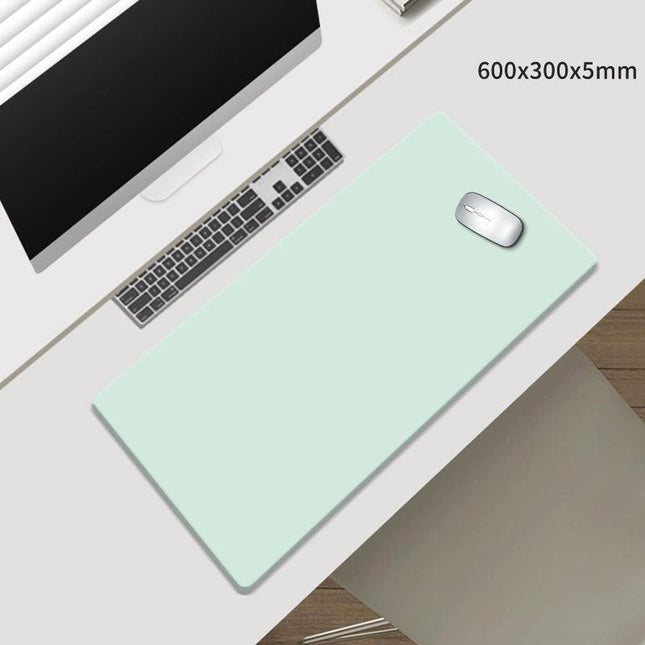 Mint Green Premium Large Silicone Mouse Pad - Non-Slip, 600x300mm for Office and Gaming.
