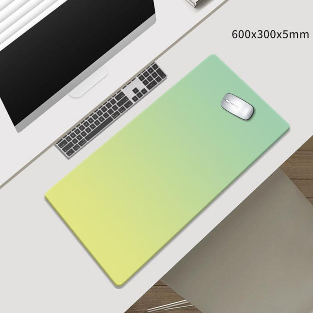 Yellow-Green Gradient Premium Large Silicone Mouse Pad - Non-Slip, 600x300mm for Office and Gaming.
