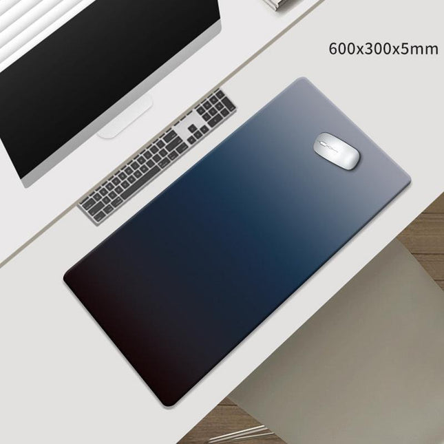 Black-Blue Gradient Premium Large Silicone Mouse Pad - Non-Slip, 600x300mm for Office and Gaming.