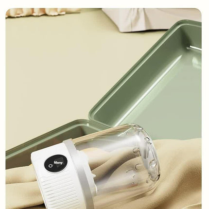 White Portable Mini Washing Machine - Rechargeable USB-C Electric Washer for Travel, Delicates & Socks.