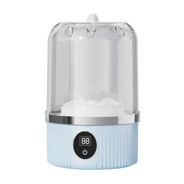 Blue Portable Mini Washing Machine - Rechargeable USB-C Electric Washer for Travel, Delicates & Socks.